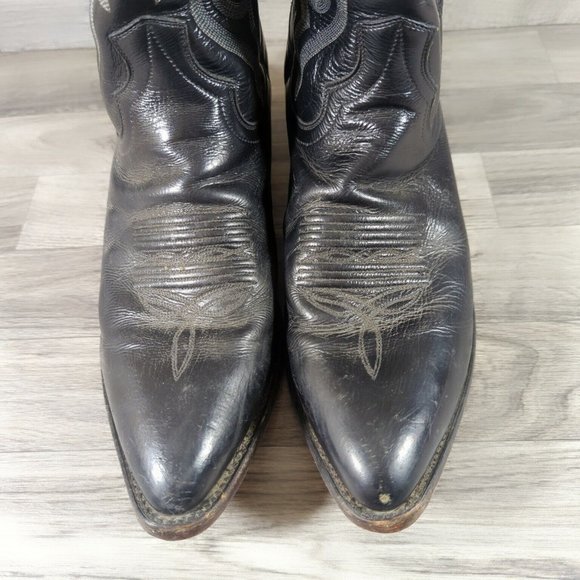Dan Post Boots Size 10D Western Cowboy Mens Black Stitching DP 2110 J - Picture 7 of 8